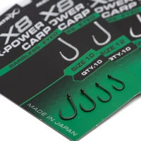 Matrix X8 X-Power Carp Barbless Eyed Hooks